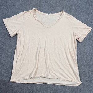 Marine Layer Baby Pink Short Sleeve V-Neck Boyfriend Tee Women's Size‎ Large